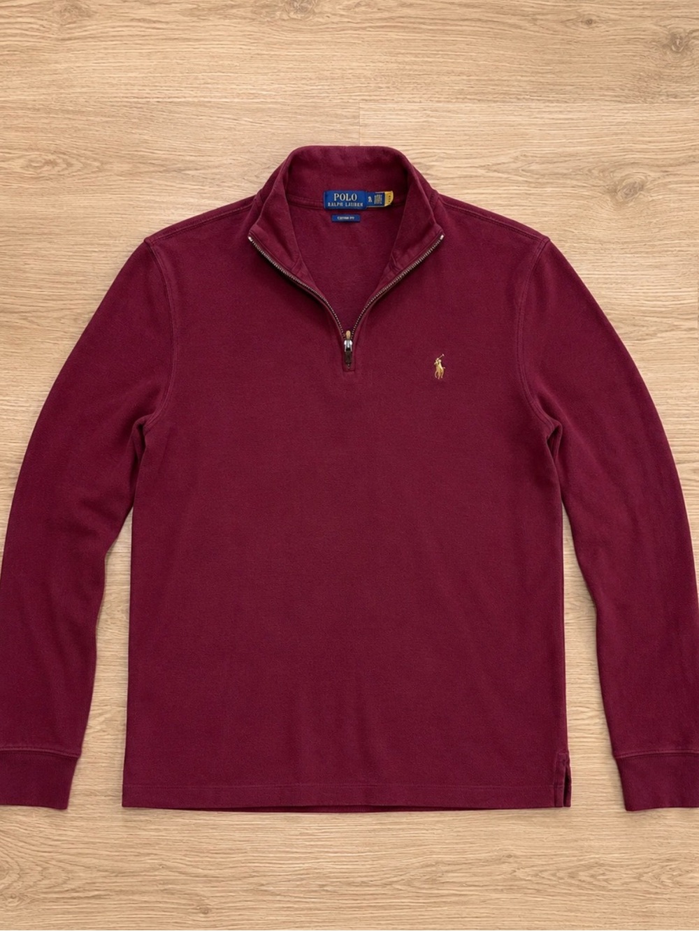 Polo by Ralph Lauren Burgundy Long-Sleeve Quarter-Zip Pullover